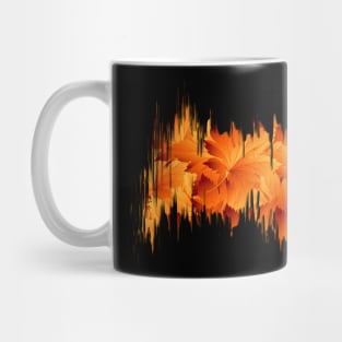 Crack with autumn leaves Mug